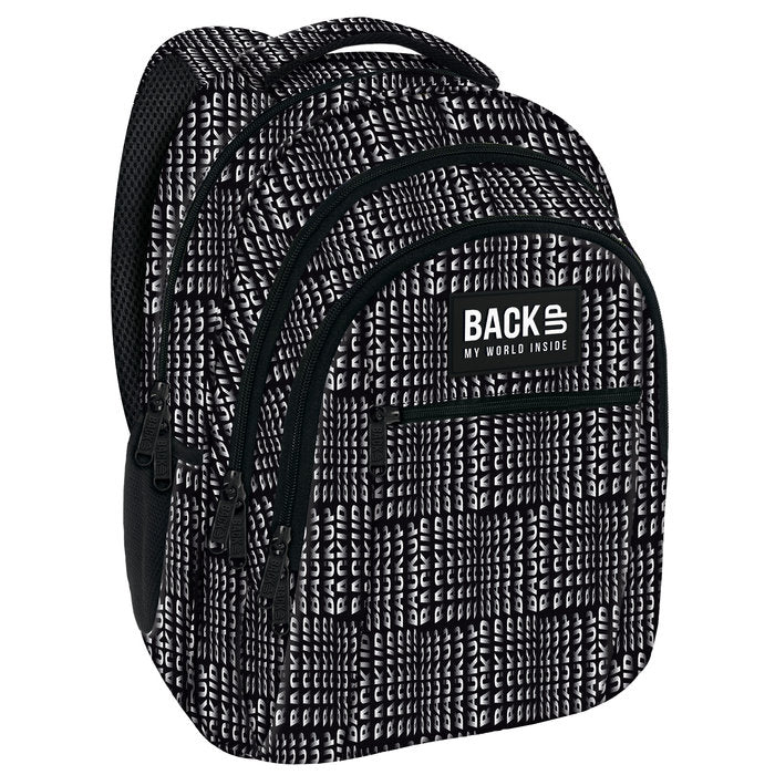 MOCHILA TRIPLE ESCOLAR BACK UP CODIGO BINARIO | DERFORM Imagen principal del producto