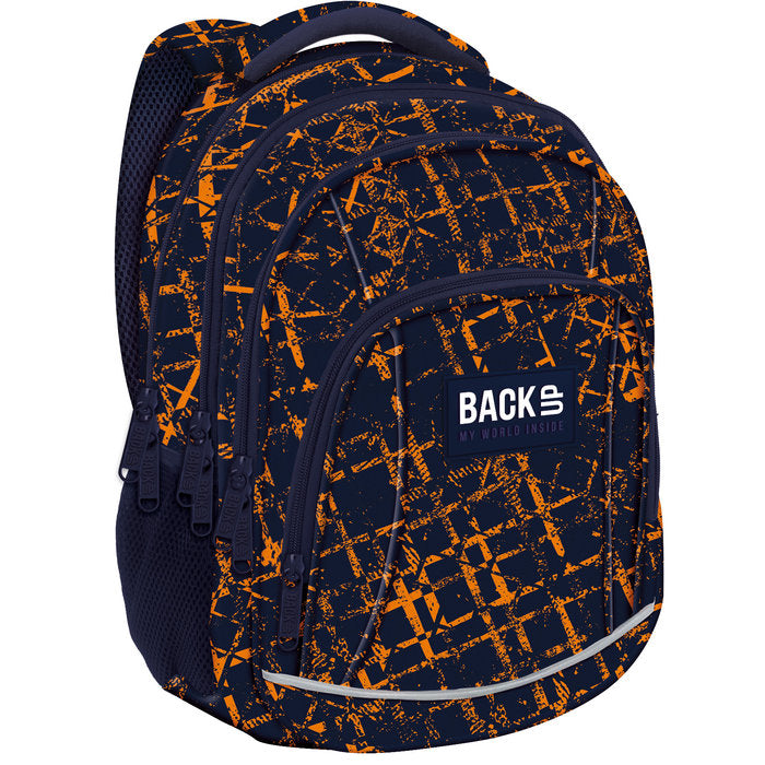 MOCHILA ESCOLAR TRIPLE BACK UP GRAFITI NARANJA | DERFORM Imagen principal del producto