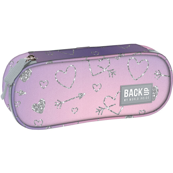 PORTATODO CON ORGANIZADOR CORAZONES Y FLECHAS PLATEADAS | DERFORM Imagen principal del producto