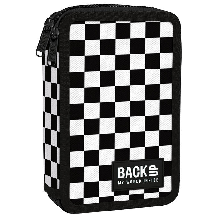 PLUMIER DOBLE CON RELLENO CUADRADOS CLASSIC | DERFORM Imagen principal del producto