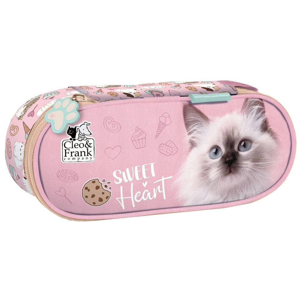 ESTUCHE OVALADO CON ORGANIZADOR SWEET CAT | DERFORM Imagen principal del producto