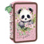 PLUMIER DOBLE RELLENO CON ORGANIZADOR OSO PANDA PINK | DERFORM