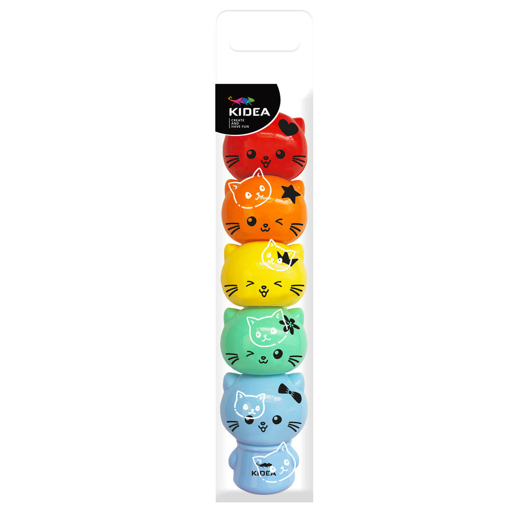 Blister 5 Marcadores Colores Apilables en Torre Gatitos Kidea Imagen principal del producto