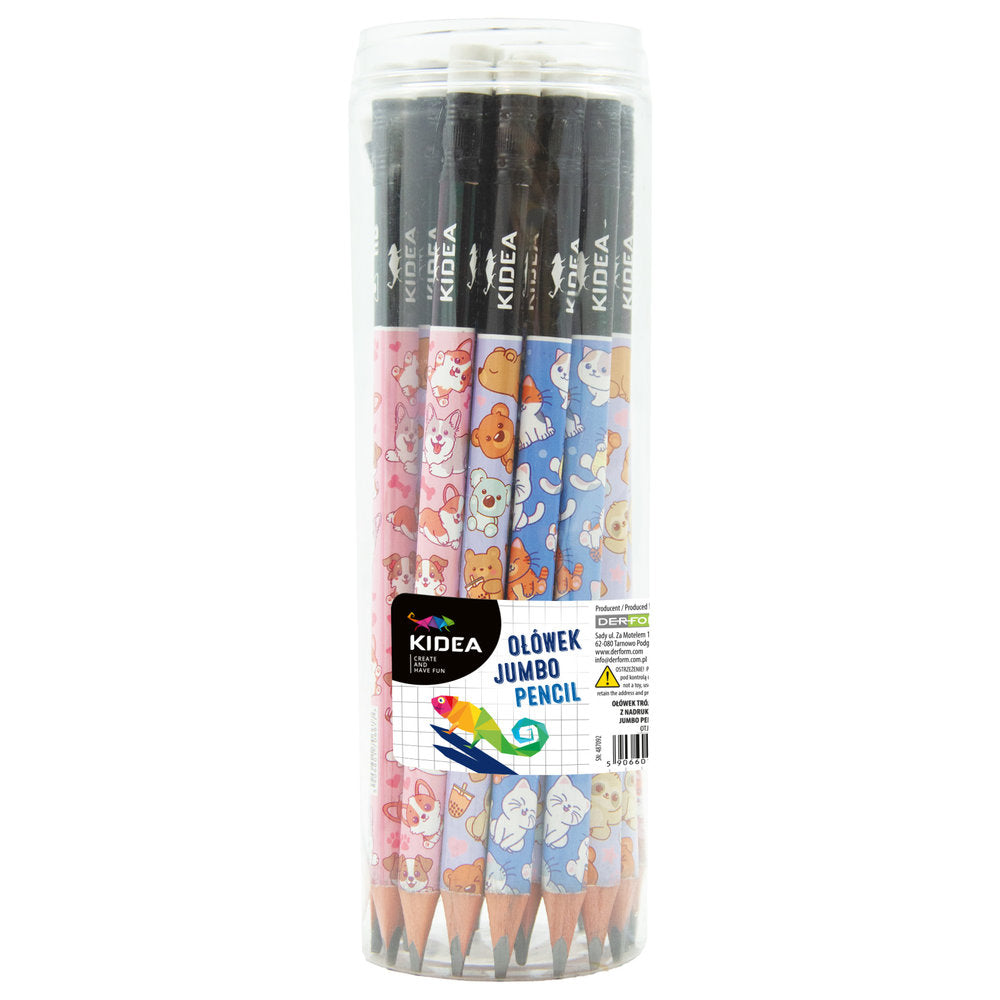 Bote 28 Lápices Jumbo Triangulares Pastel KIDEA Imagen principal del producto