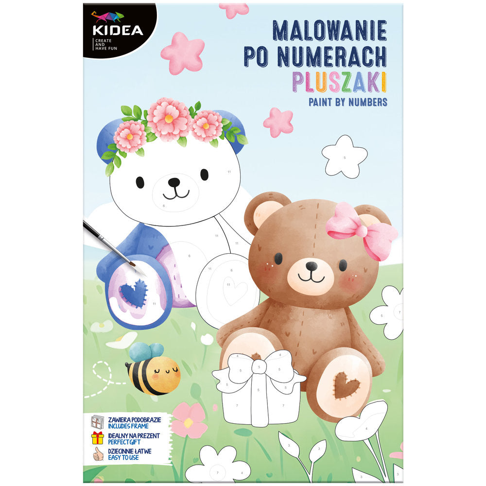 Set Pintar por Numeros Infantil Ositos KIDEA