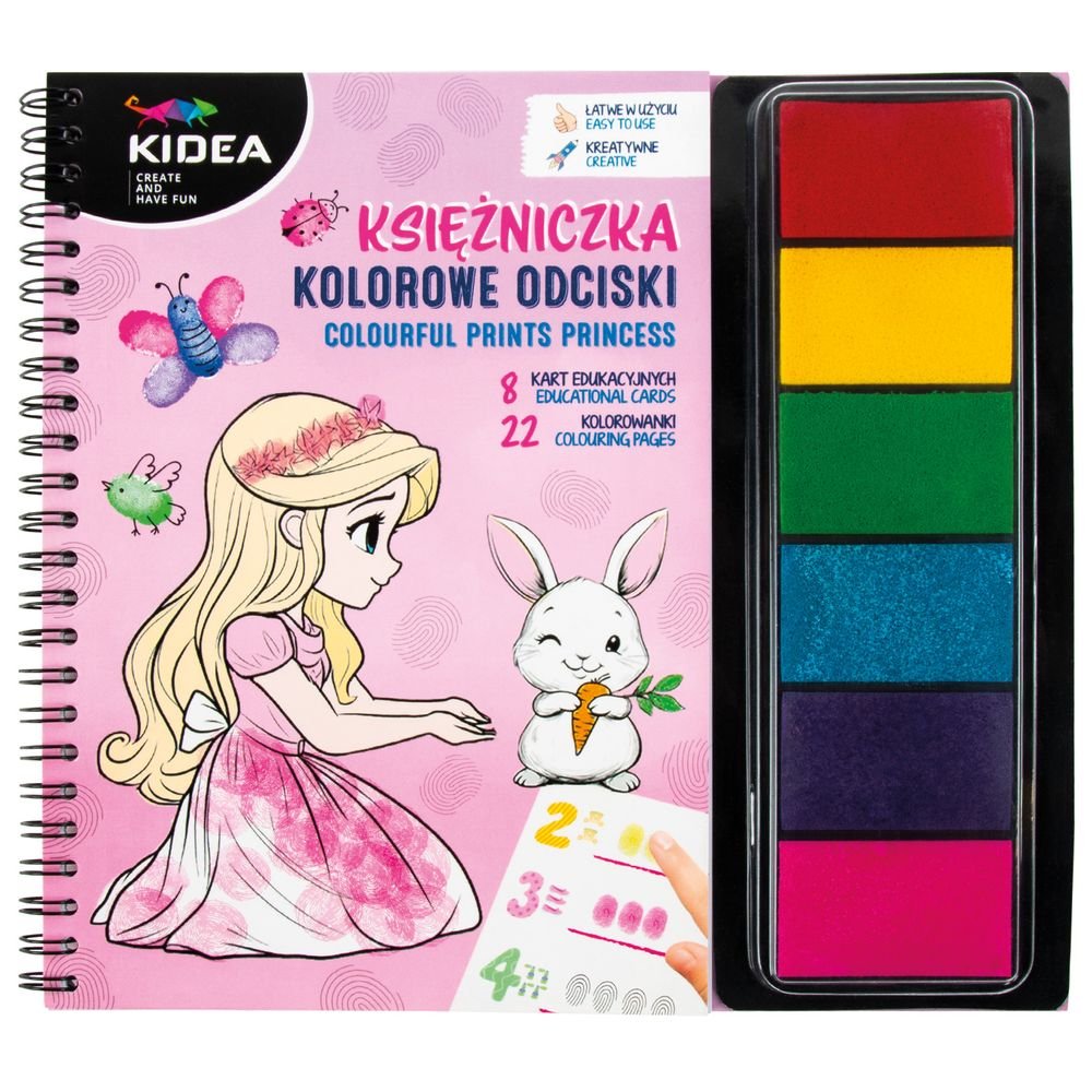 Set Cuaderno Actividades y Pintura Dedos Princesa KIDEA Imagen principal del producto