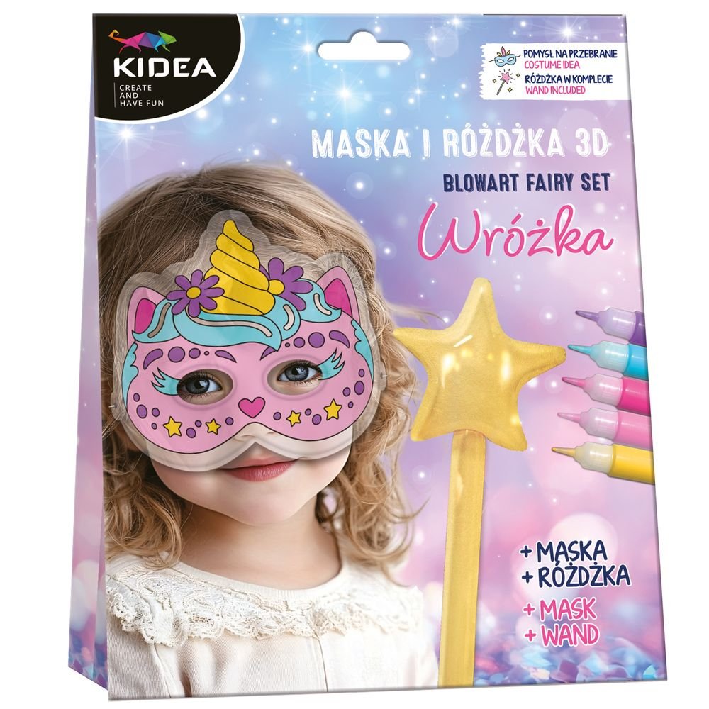 CONJUNTO DE MASCARA 3D Y VARITA GRANDE, | KIDEA | 1 UNIDAD | 5906601708695