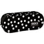 Portatodo ovalado 1 cremallera negro topitos blancos DERFORM