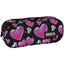 Portatodo ovalado 1 cremallera corazones rosas 3D DERFORM