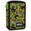 Plumier Doble con Relleno Estampado Gamer Verde DERFORM