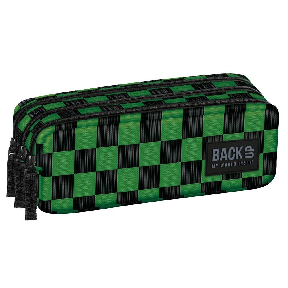 Portatodo Rectangular Triple Cuadros Verde Negro Derform