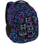 Mochila escolar doble estampado reflejos neon azul rosa DERFORM