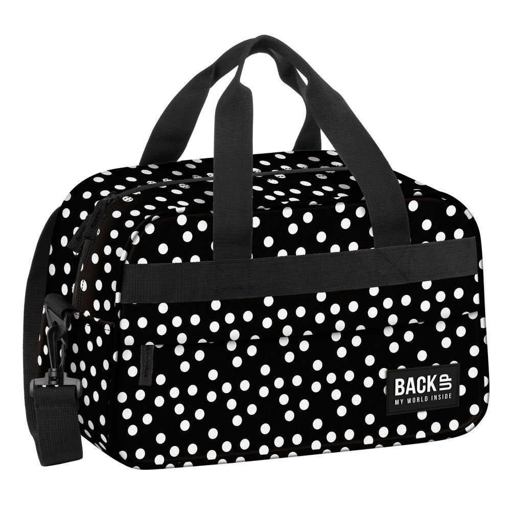 Bolso deporte y fin de semana negro con topos DERFORM Imagen principal del producto