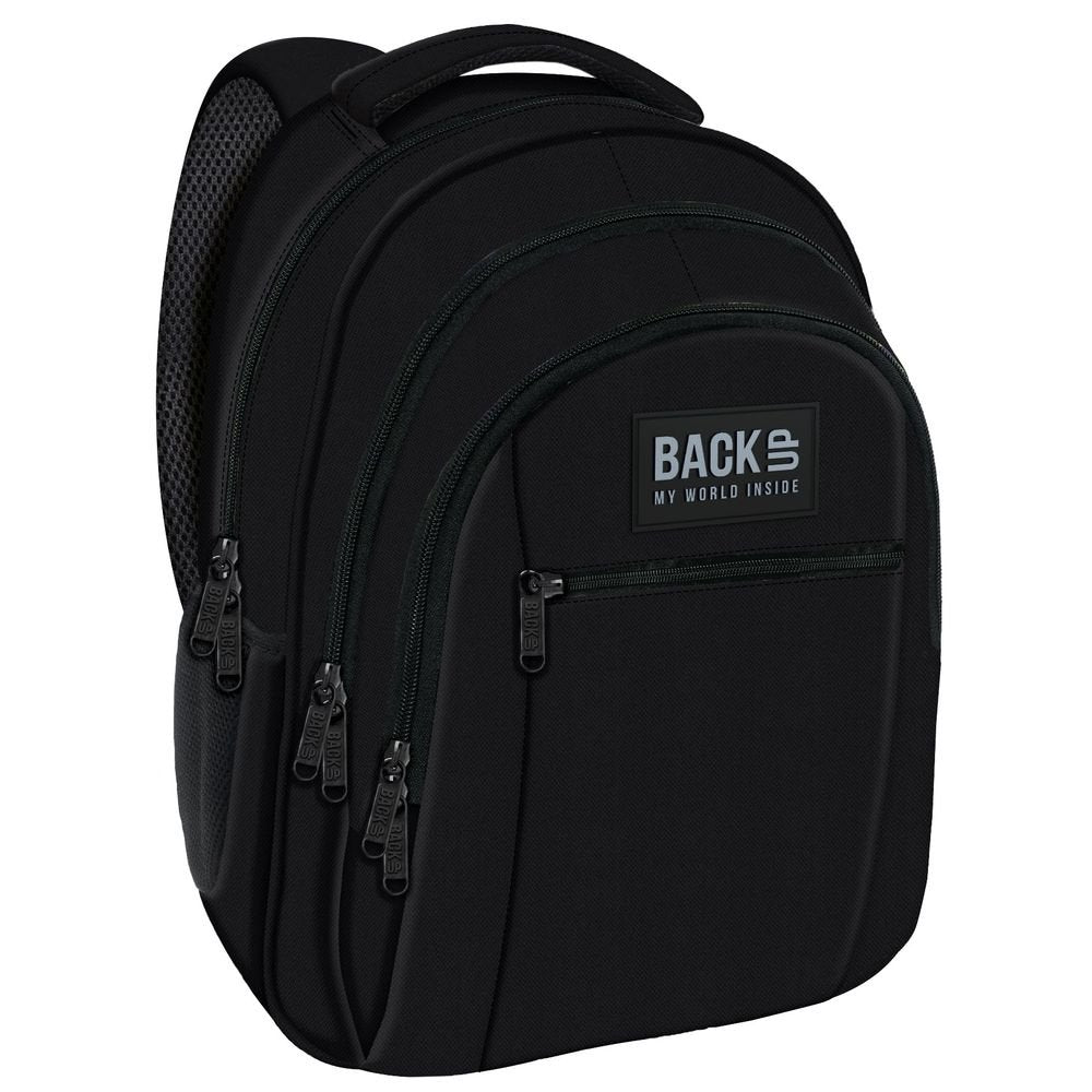 Mochila escolar triple 42x30 negra lisa DERFORM