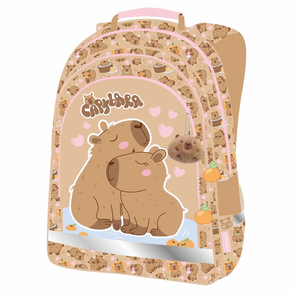 Mochila Juvenil 38x28 Capibara Amorosos DERFORM