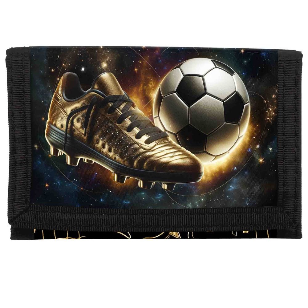 Billetera de Tela con Velcro Futbol Dorado Marca Derform
