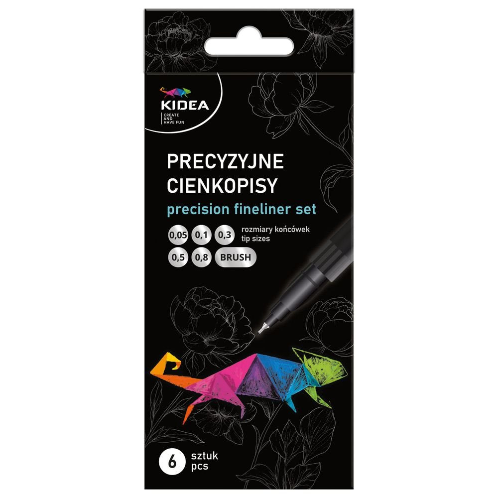 Set de 6 rotuladores fineliners de precisión Kidea Imagen principal del producto
