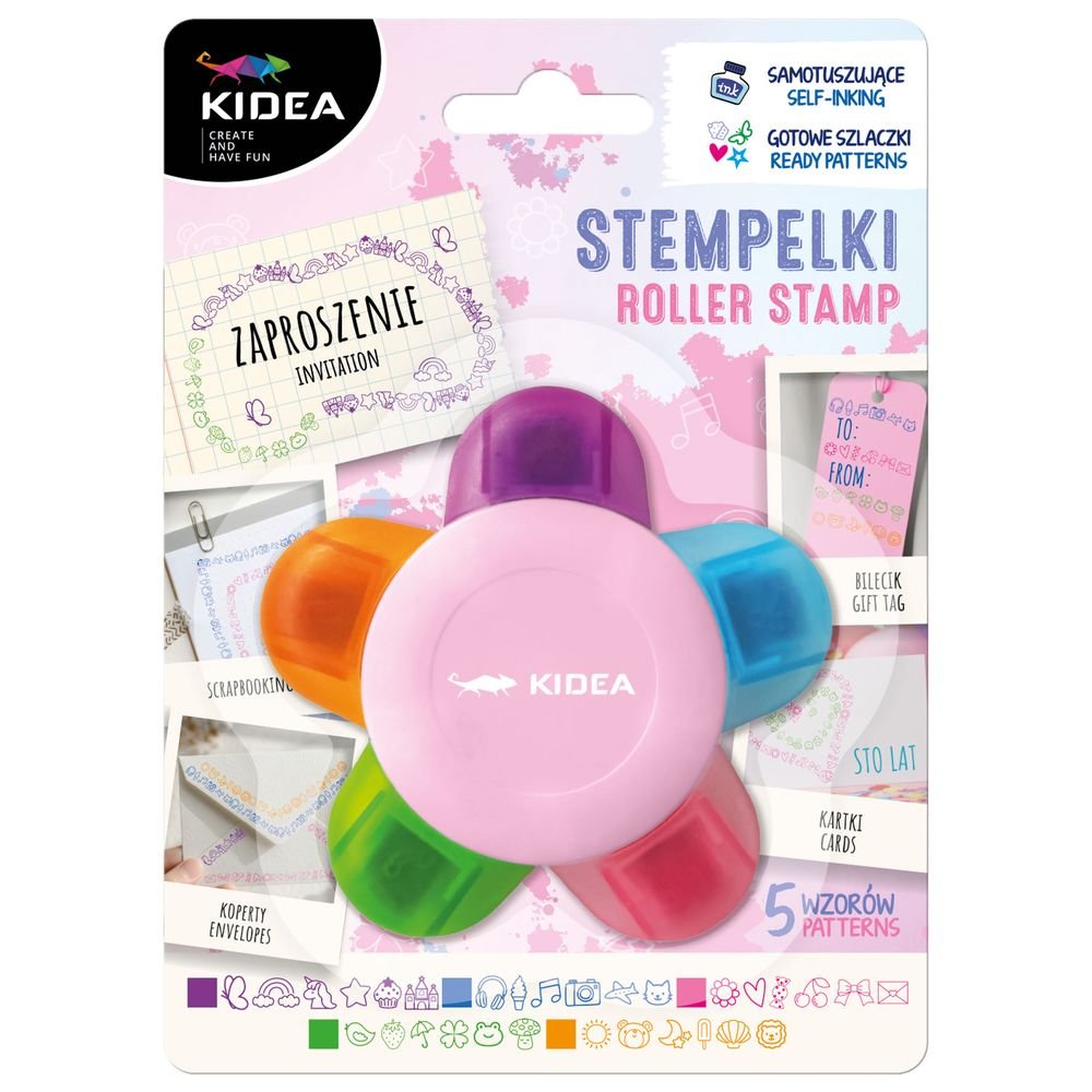 Set de 5 sellos de rodón con formas y colores distintos KIDEA