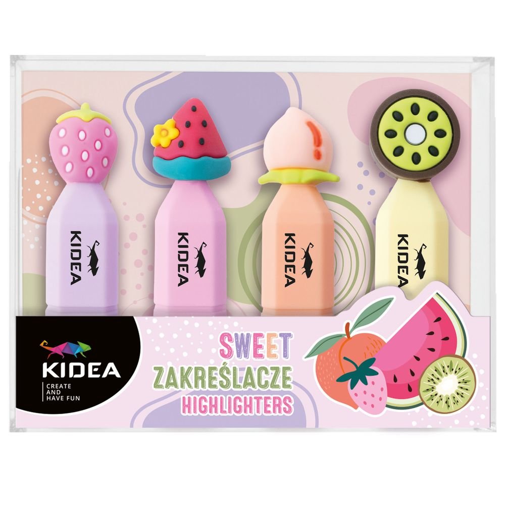 Set 4 Marcadores Mini Topper Frutitas Kidea