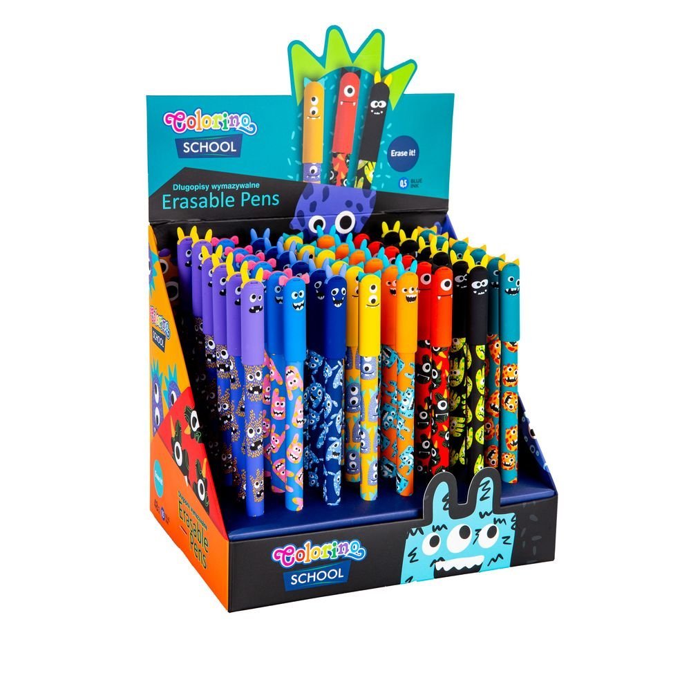Expositor 48 bolígrafos borrables Funny Monster COOLPACK