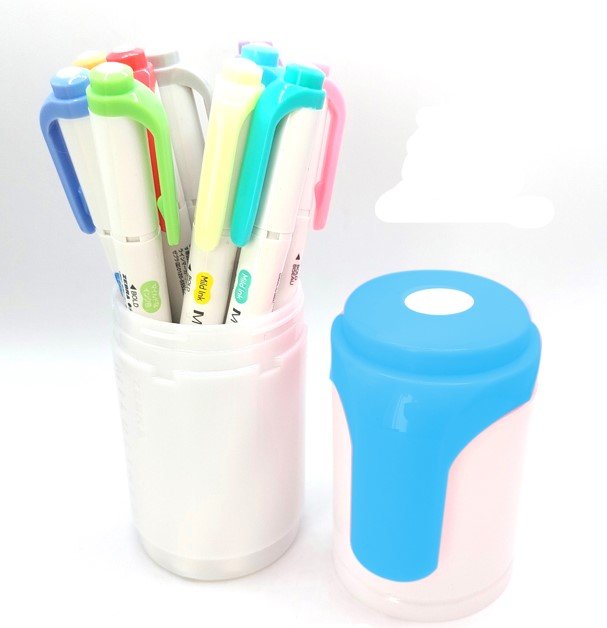 Mildliner Box Azul Claro + 10 Rotulador Mildliner Fluor | Zebra Pen | Pack 1 Unidades