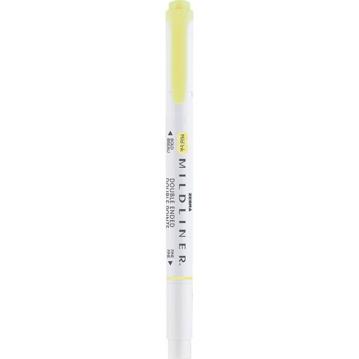 Rotulador Zebra Mildliner Doble Punta Gentle Amarillo Paste | Zebra Pen | Pack 10 Unidades