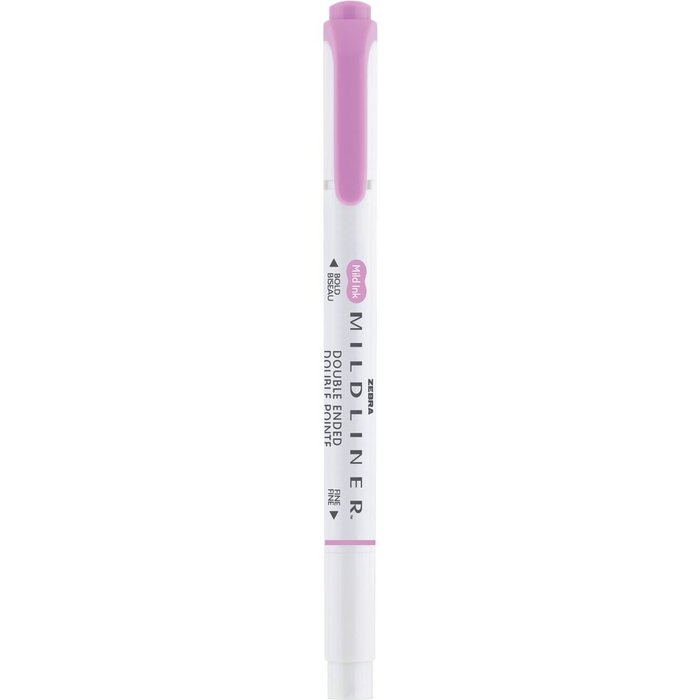 Rotulador Zebra Mildliner Doble Punta Warm Magenta | Zebra Pen | Pack 10 Unidades