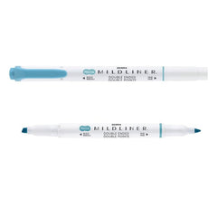 Rotulador Zebra Mildliner Doble Punta Refresh Azul Palido | Zebra Pen | Pack 10 Unidades