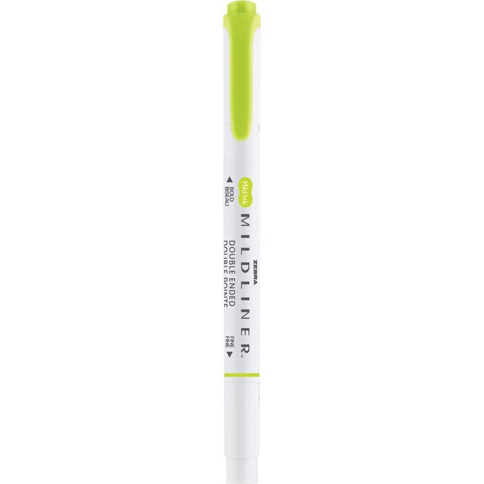 Rotulador Zebra Mildliner Doble Punta Refresh Verde Claro | Zebra Pen | Pack 10 Unidades