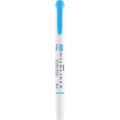 Rotulador Zebra Mildliner Doble Punta Friendly Azul Cyan | Zebra Pen | Pack 10 Unidades