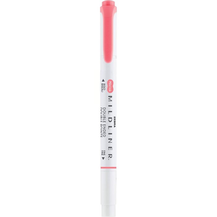 Rotulador Zebra Mildliner Doble Punta Friendly Coral | Zebra Pen | Pack 10 Unidades