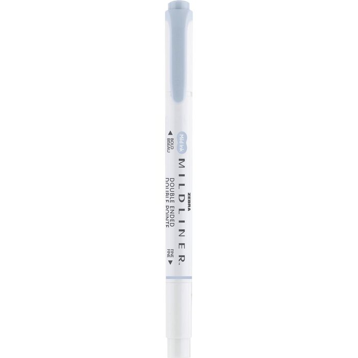 Rotulador Zebra Mildliner Doble Punta Neutral Gris Claro | Zebra Pen | Pack 10 Unidades