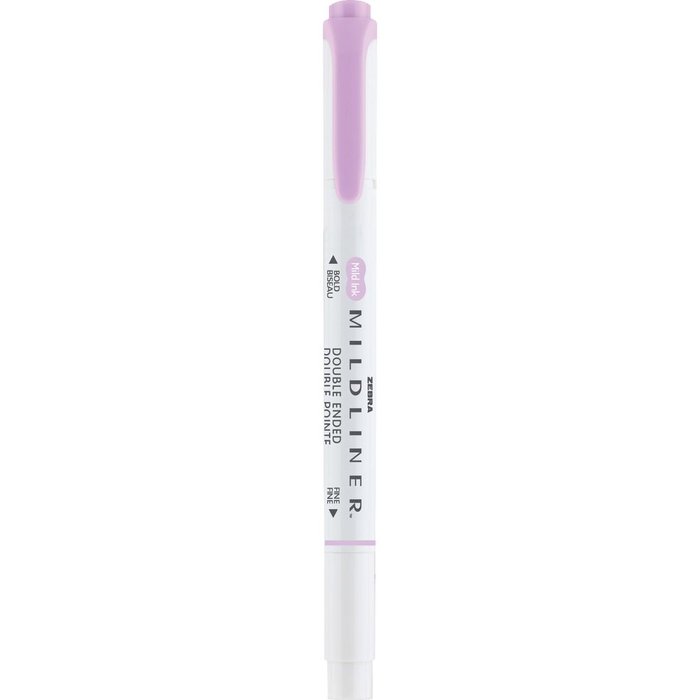 Rotulador Zebra Mildliner Doble Punta Gentle Lila | Zebra Pen | Pack 10 Unidades