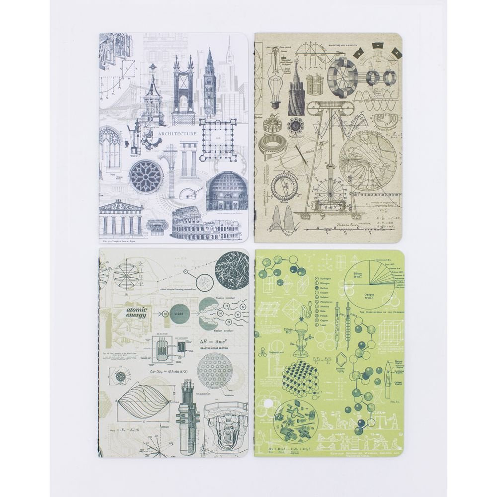 Set 4 Cuadernos de Bolsillo Energía y Arquitectura Cognitive Ciencia
