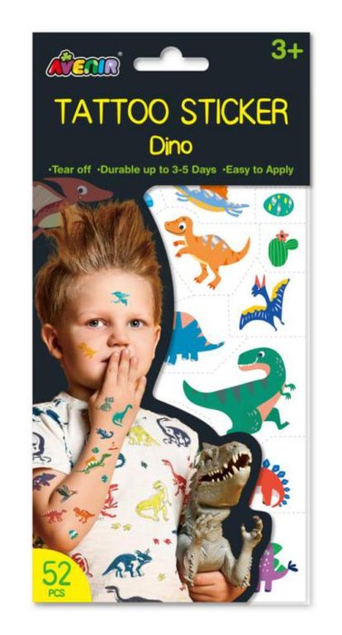 TATUAJES TEMPORALES DINOSAURIOS AVENIR | AVENIR | 1 UNIDAD | 6920773381493