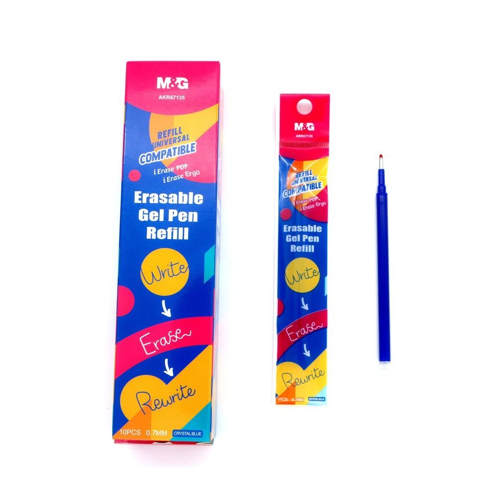 RECAMBIO BORRABLE CLICK 0,7MM AZUL | 10 UNIDADES | (M&G)