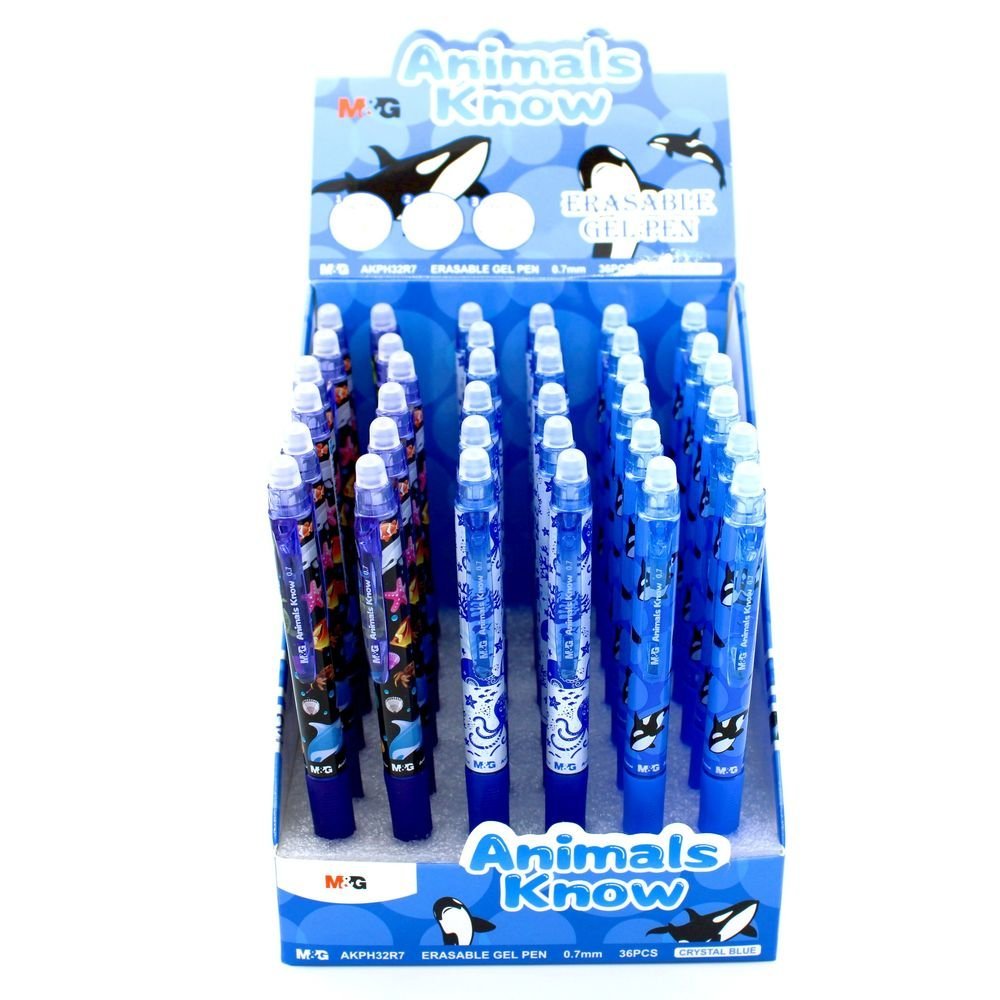 Exp 36 Boligrafo Borrable Animals Know Pop 0,7 mm Azul M&G Imagen principal del producto