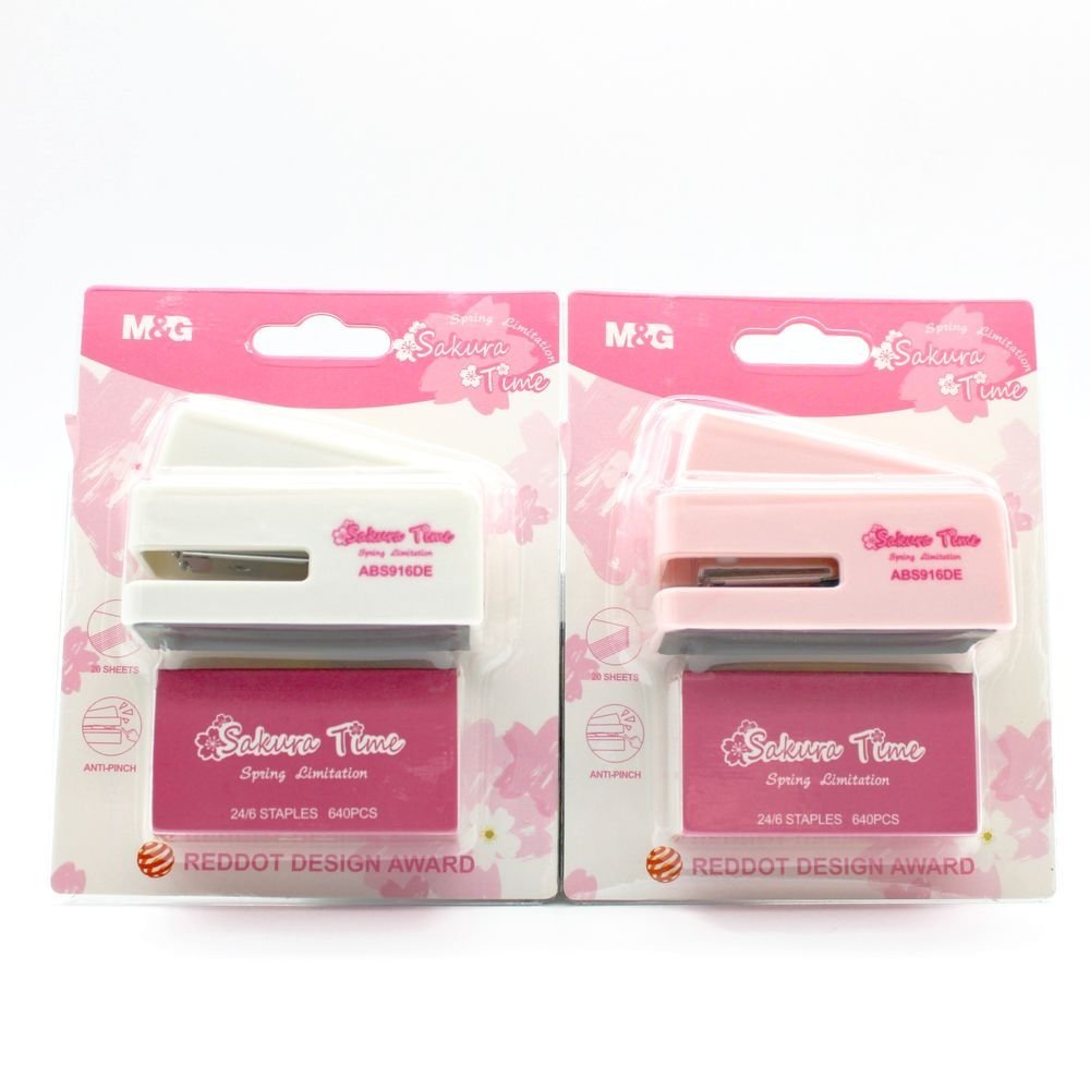 BLISTER GRAPADORA + GRAPAS 24/6 SAKURA SURT | 24 UNIDADES | (M&G) Imagen principal del producto