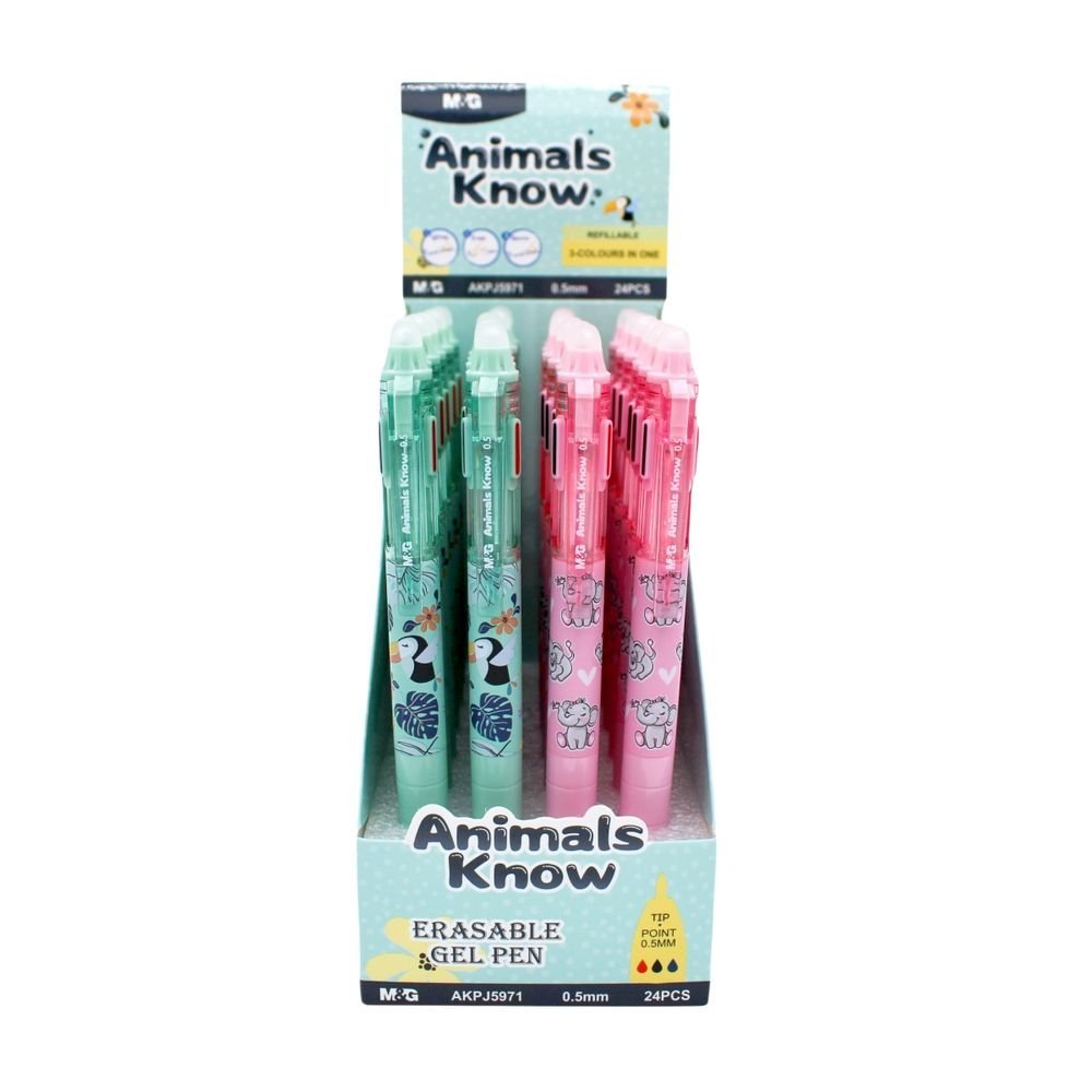 Exp 24 Bolígrafos Borrables 3 en 1 Rojo Azul Negro M&G Imagen principal del producto