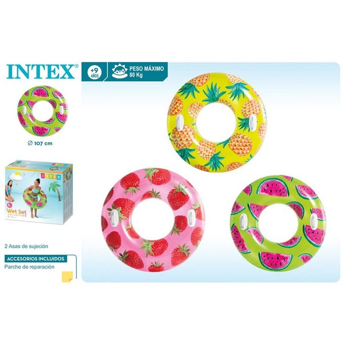 RUEDA HINCHABLE TROPICAL FRUITS 107CM SURTIDOS | INTEX COLOR BABY | 1 UNIDAD | 6941057422541