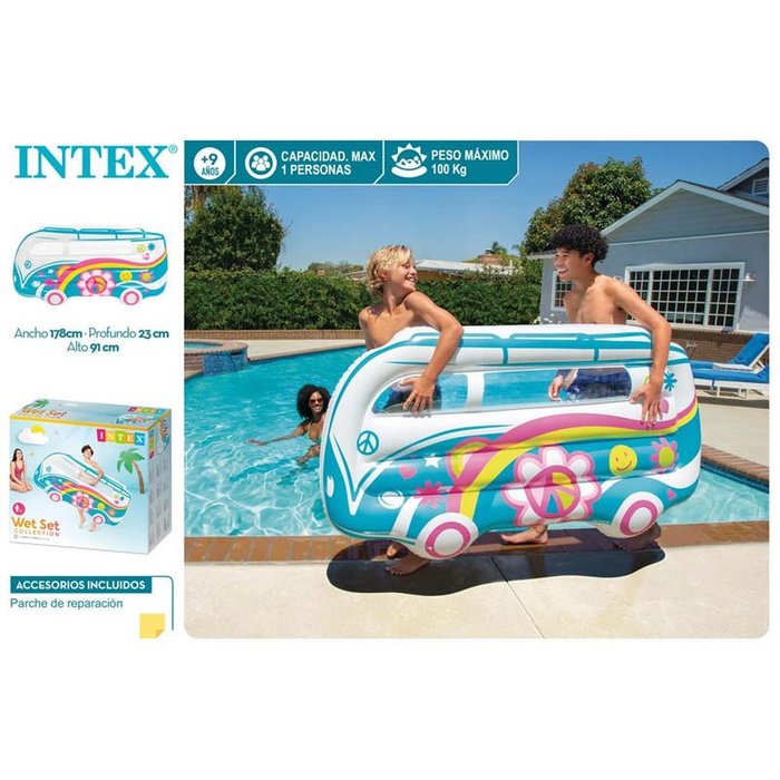 Colchoneta hinchable furgoneta 178x91cm Intex Color Baby Imagen principal del producto