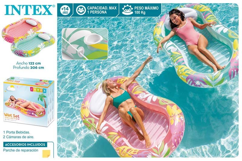 Lounge Oasis Tropical 206 x 122 cm Surtido Intex Color Baby