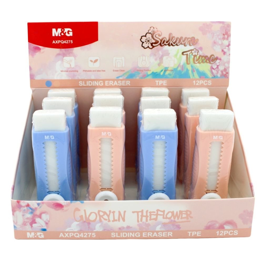EXP 12 GOMA BORRAR STICK RETRACTIL SAKURA | 12 UNIDADES | (M&G) Imagen principal del producto