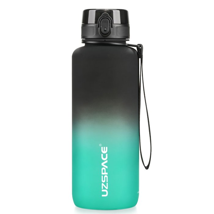 BOTELLIN TRITAN COLORFUL TWO COLOR NEGRO - VERDE 1500ML | UZSPACE | 1 UNIDAD | 6955482333167