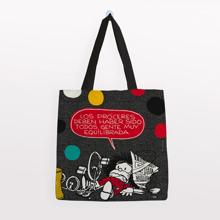 BOLSA ALGODON MAFALDA GRANDE-ATERRIZANDO | PREMIUM PAPER Imagen principal del producto