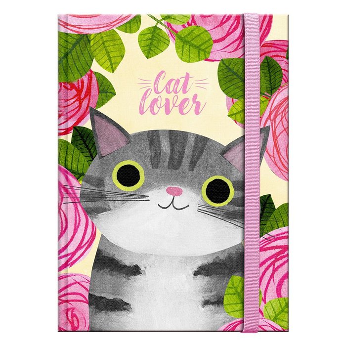 Libreta Tapa Dura Pequeña A7 Planet Cat Premium Paper