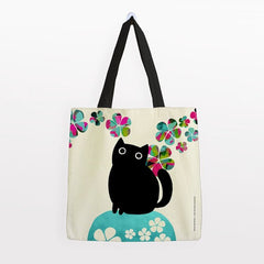 BOLSA ALGODON PLANET CAT GRANDE - 1 NEGRO | PREMIUM PAPER