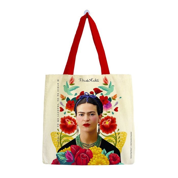 BOLSA ALGODON FRIDA KAHLO PEQUEÑA ALAS AMARILLAS | PREMIUM PAPER Imagen principal del producto