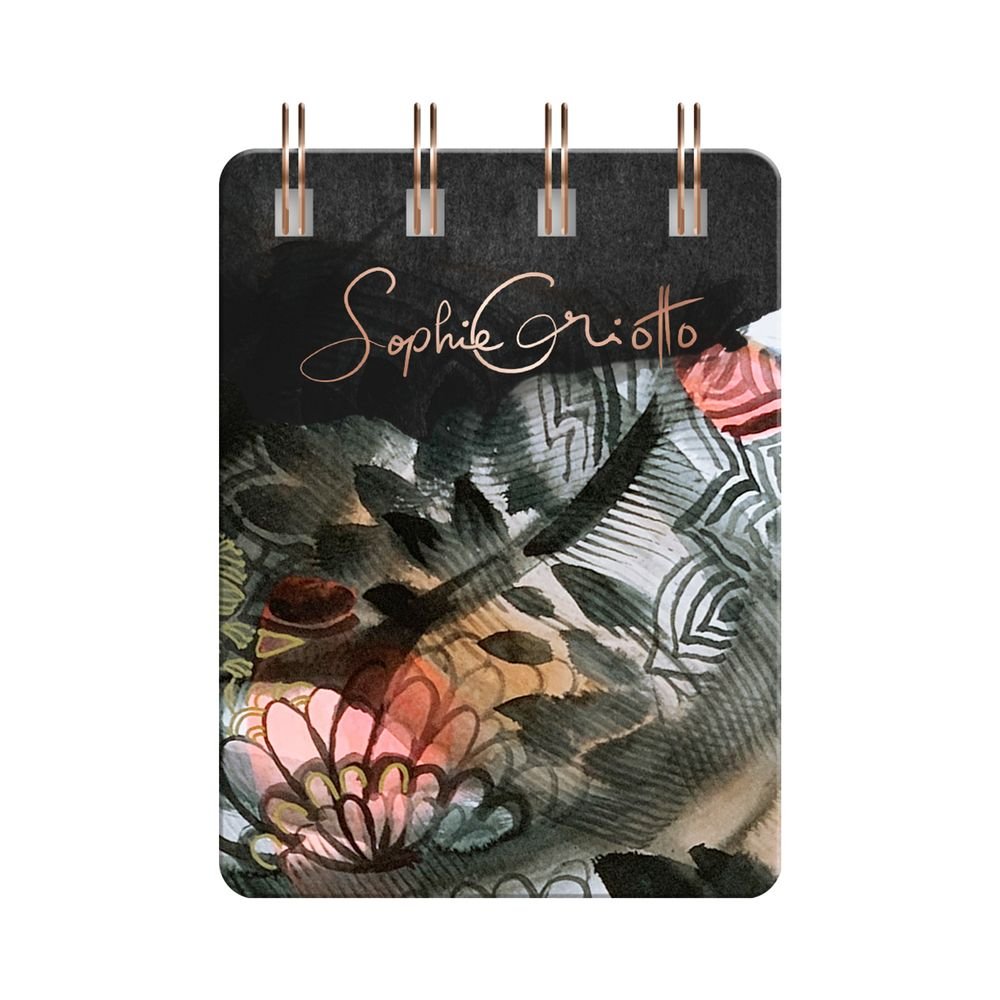 Mini Block con Espiral Sophie Griotto Negro Marca Premium Paper Imagen principal del producto