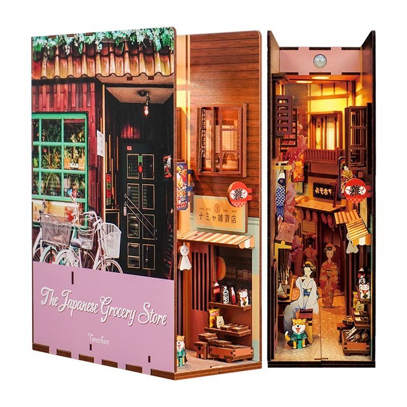 Maqueta Book Nook Tienda Japonesa con Luz y Sensor Movimiento TONECHEER